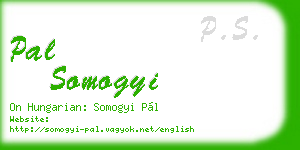 pal somogyi business card